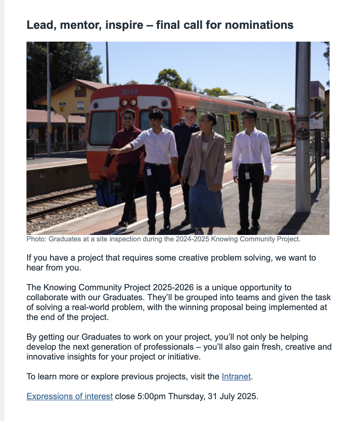 Department for Infrastructure and Transport Achievement